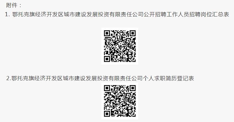 【国企招聘】鄂托克旗经济开发区城市建设发展投资有限责任公司招